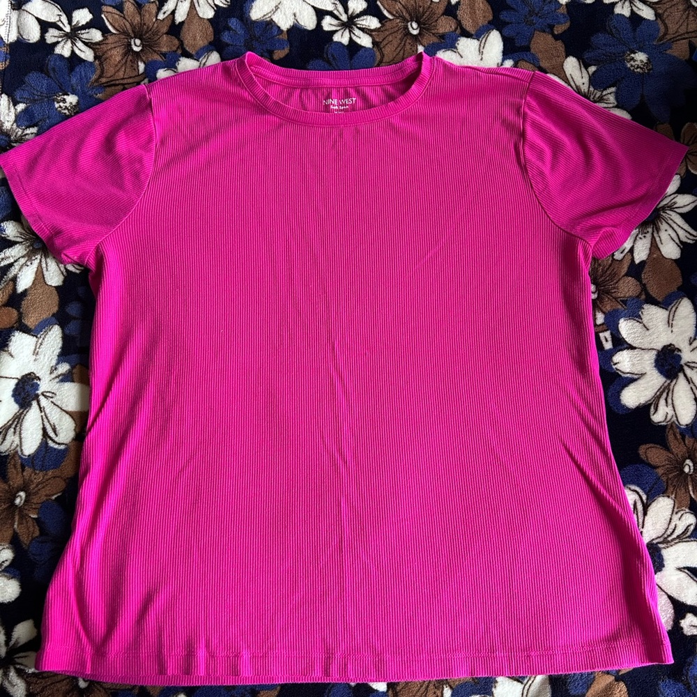Nine West Short Sleeve Crewneck Tee